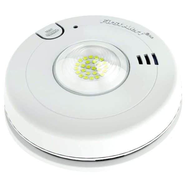 7020BSL Hardwired LED Strobe Light Smoke Alarm with 10-Year Sealed Battery